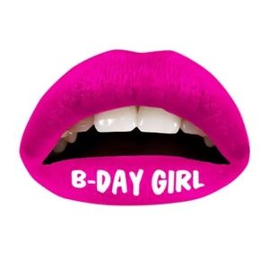 Violent Lips 💋 Pink B-Day Girl Temporary Lip Tattoos | 2 Pack